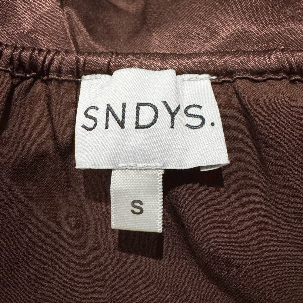 Revolve SNDYS Brown Tie Saint Top Women’s Small - Picture 2 of 5